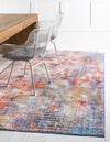 Urban Hub Collection Area Rug -  Avenue Rectangle Multi  lifestyle 2