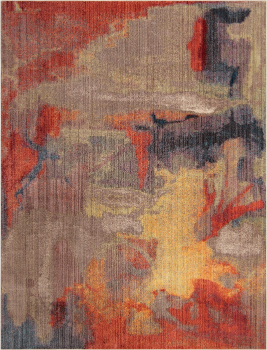 Urban Hub Collection Area Rug -  District Rectangle Multi Main