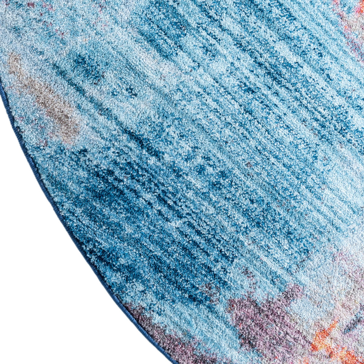 Urban Hub Collection Area Rug -  Alley Round Multi  lifestyle 23