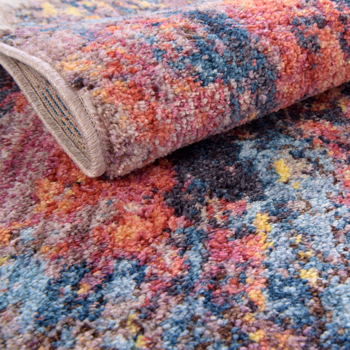 Urban Hub Collection Area Rug -  Junction Rectangle Multi  lifestyle 6