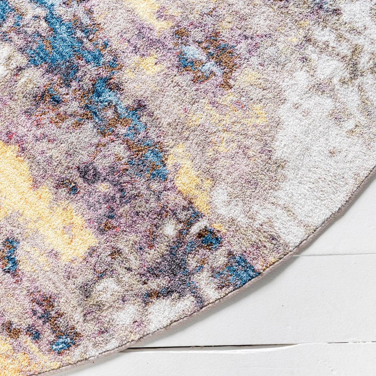 Urban Hub Collection Area Rug -  Junction Round Multi  lifestyle 25