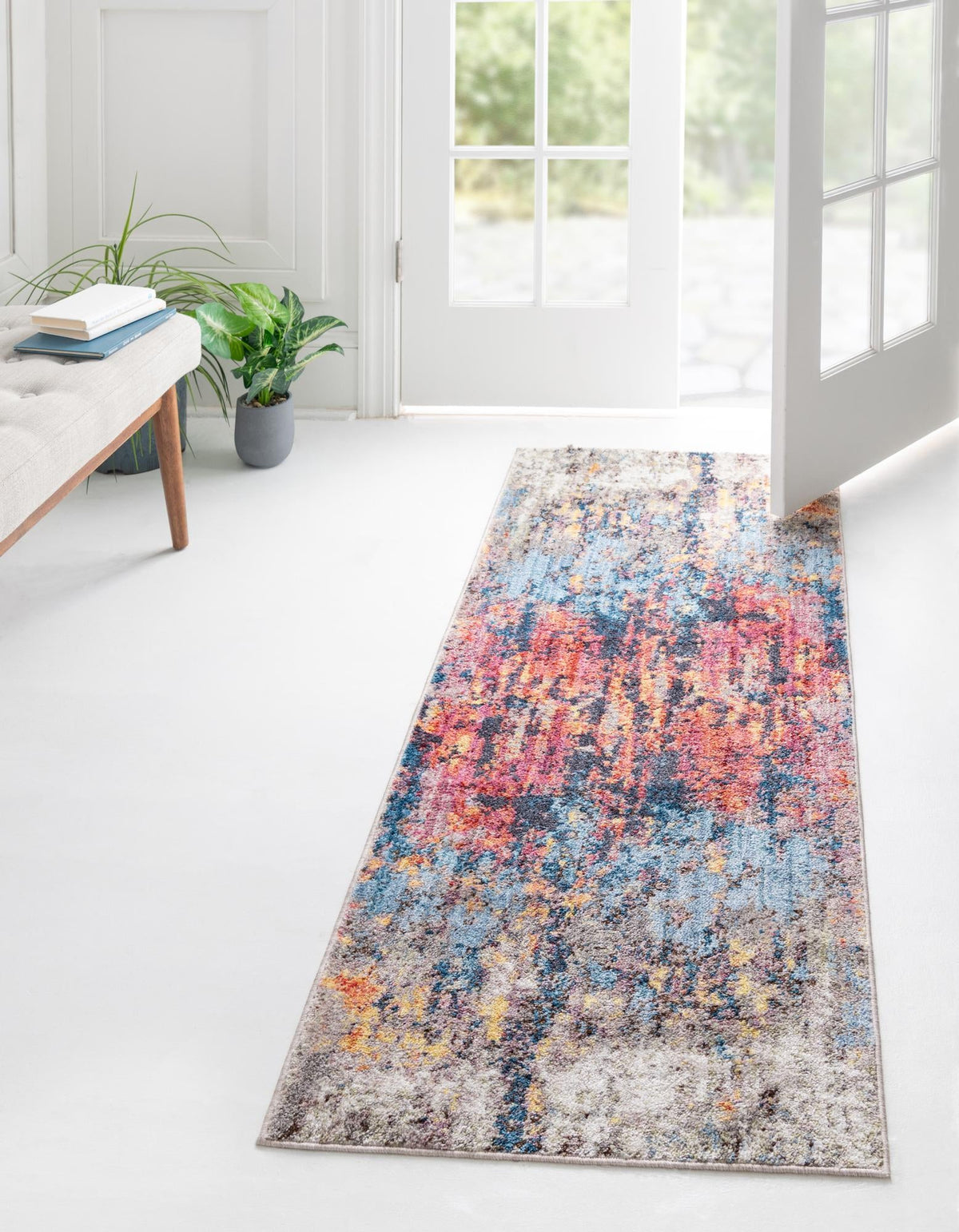 Urban Hub Collection Area Rug -  Junction Runner Multi  lifestyle 20