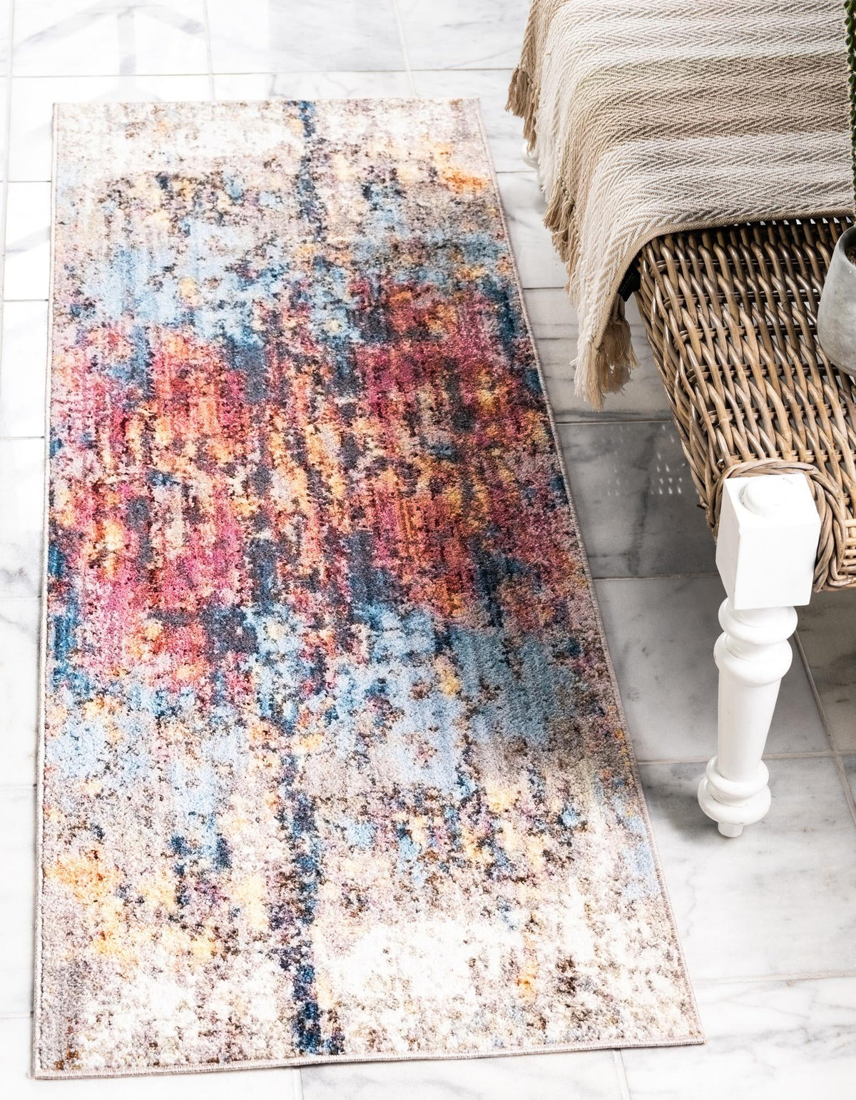 Urban Hub Collection Area Rug -  Junction Runner Multi  lifestyle 24