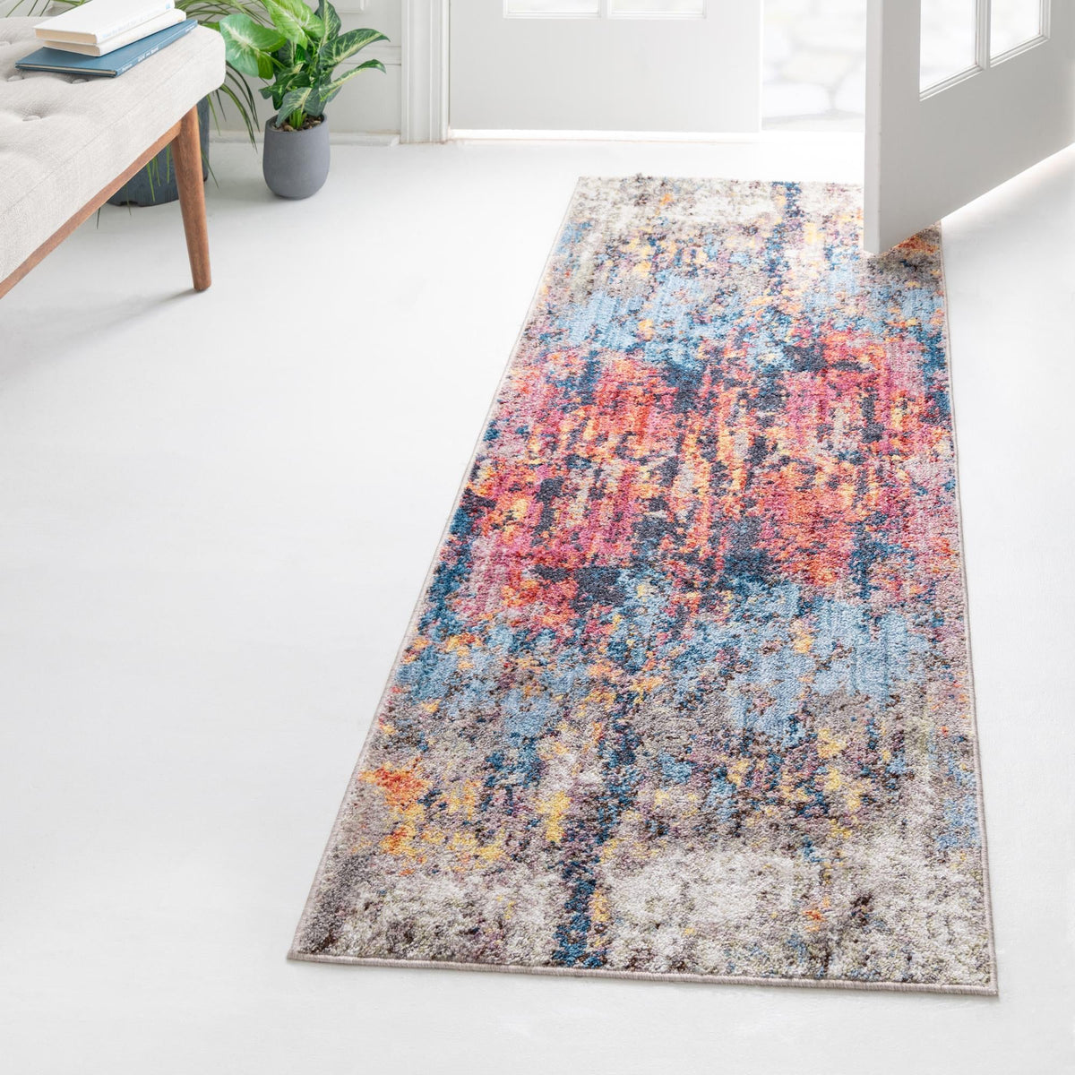 Urban Hub Collection Area Rug -  Junction Runner Multi  lifestyle 27