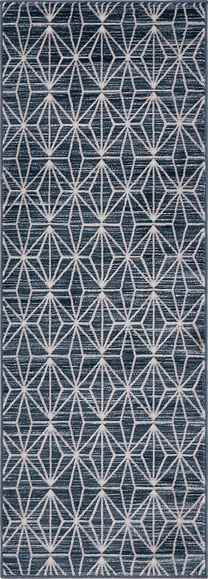 Metro Heights Collection Area Rug -  Hudson Runner Navy Blue  lifestyle 63