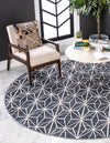 Metro Heights Collection Area Rug -  Hudson Round Navy Blue  lifestyle 72