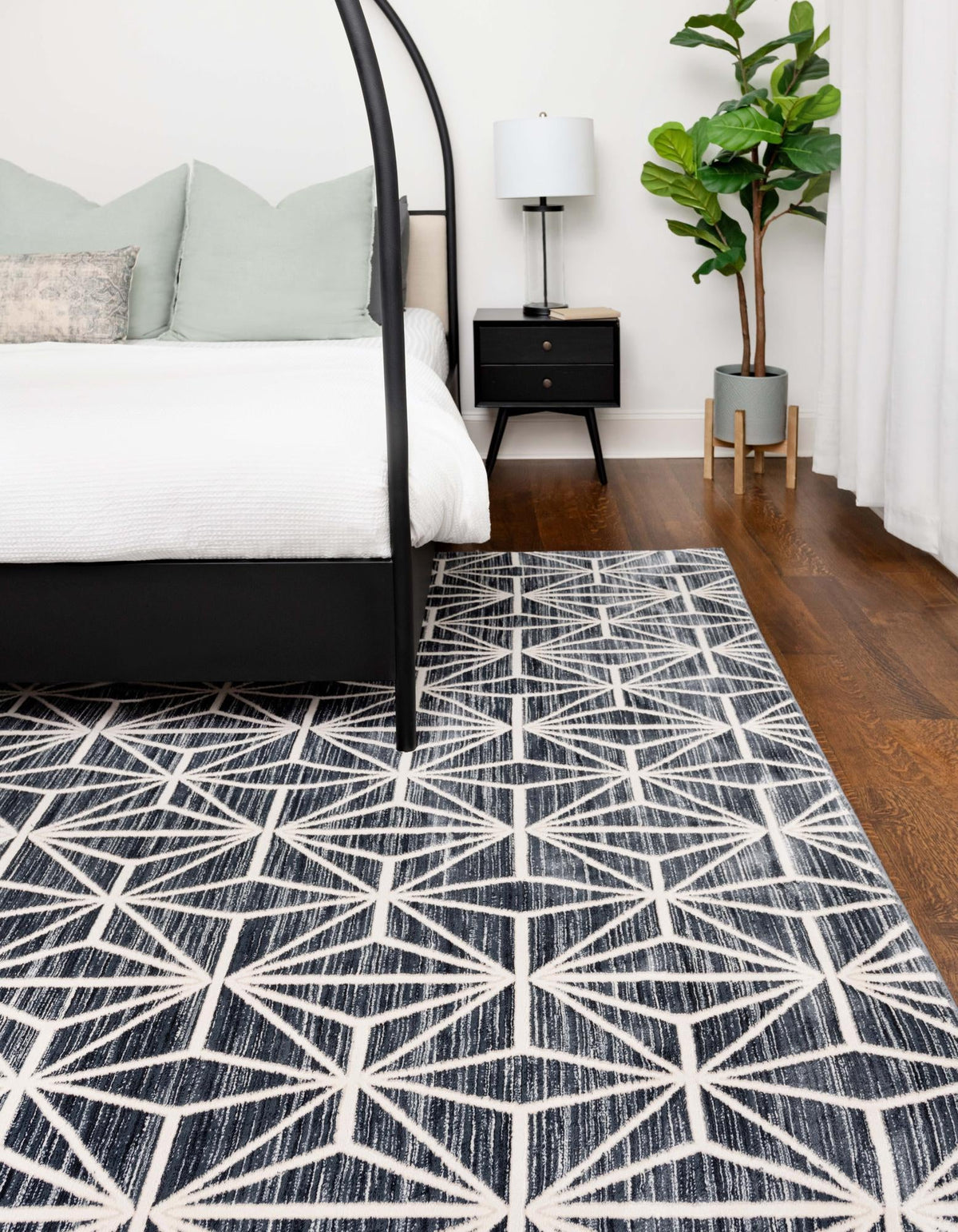 Metro Heights Collection Area Rug -  Hudson Rectangle Navy Blue  lifestyle 10