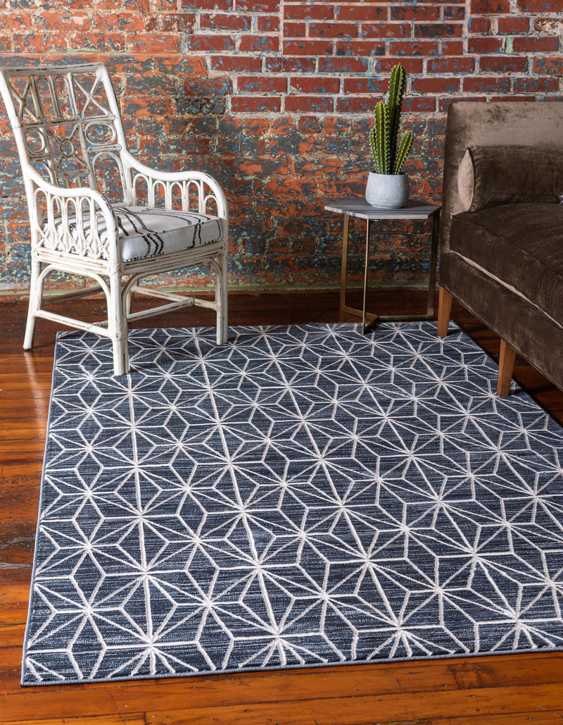 Metro Heights Collection Area Rug -  Hudson Rectangle Navy Blue  lifestyle 14