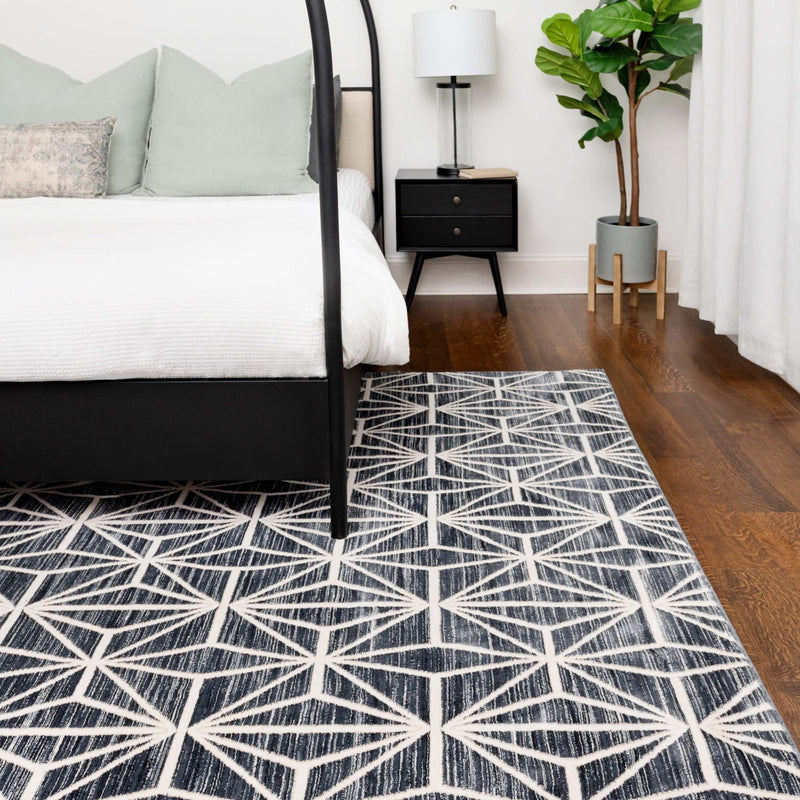 Metro Heights Collection Area Rug -  Hudson Rectangle Navy Blue  lifestyle 52