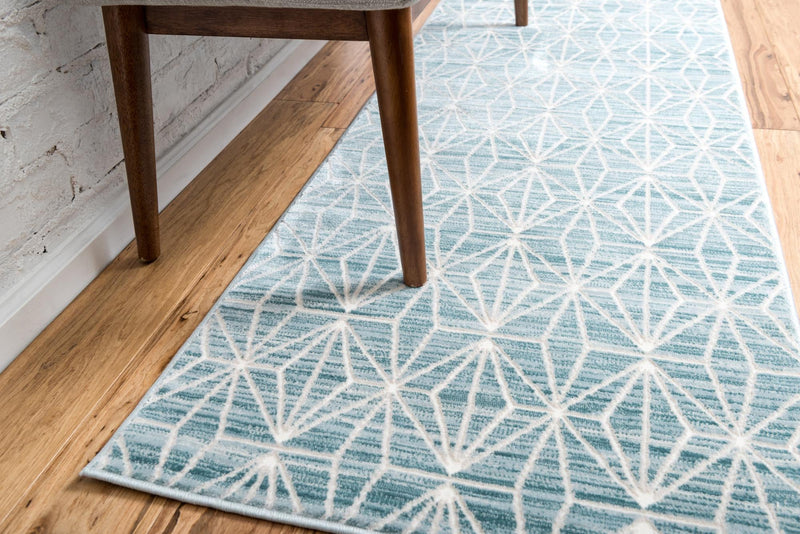 Metro Heights Collection Area Rug -  Hudson Runner Blue  lifestyle 88