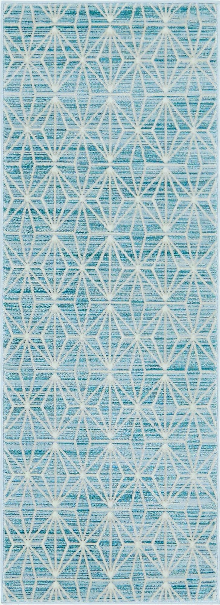 Metro Heights Collection Area Rug -  Hudson Runner Blue  lifestyle 80