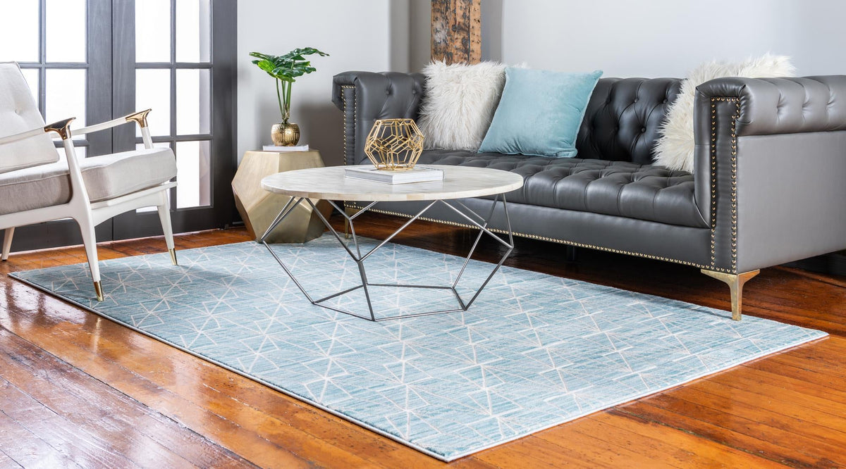 Metro Heights Collection Area Rug -  Hudson Rectangle Blue  lifestyle 14