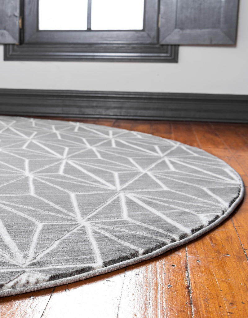 Metro Heights Collection Area Rug -  Hudson Round Gray  lifestyle 106