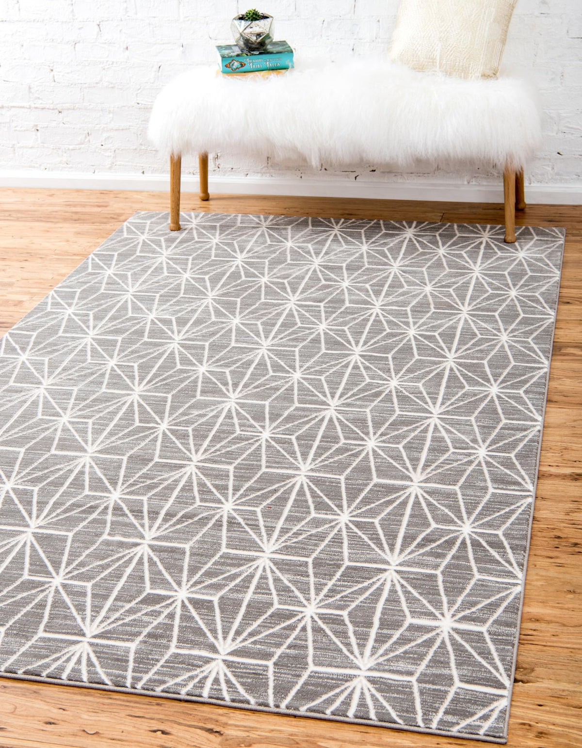 Metro Heights Collection Area Rug -  Hudson Rectangle Gray  lifestyle 8