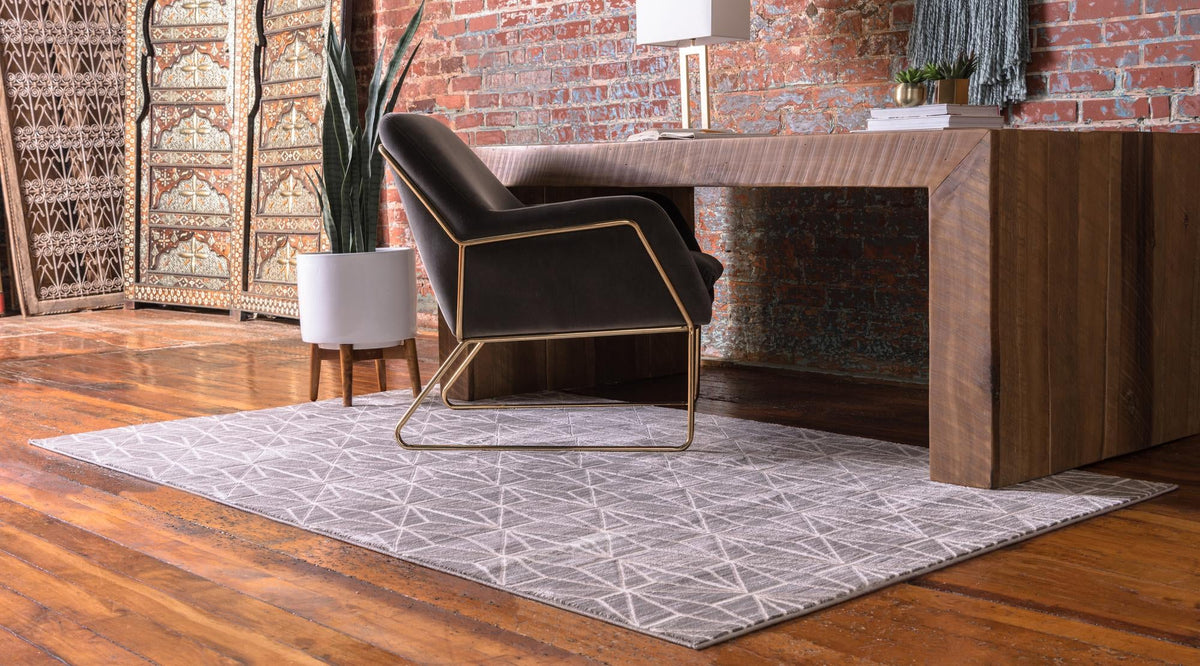 Metro Heights Collection Area Rug -  Hudson Rectangle Gray  lifestyle 12