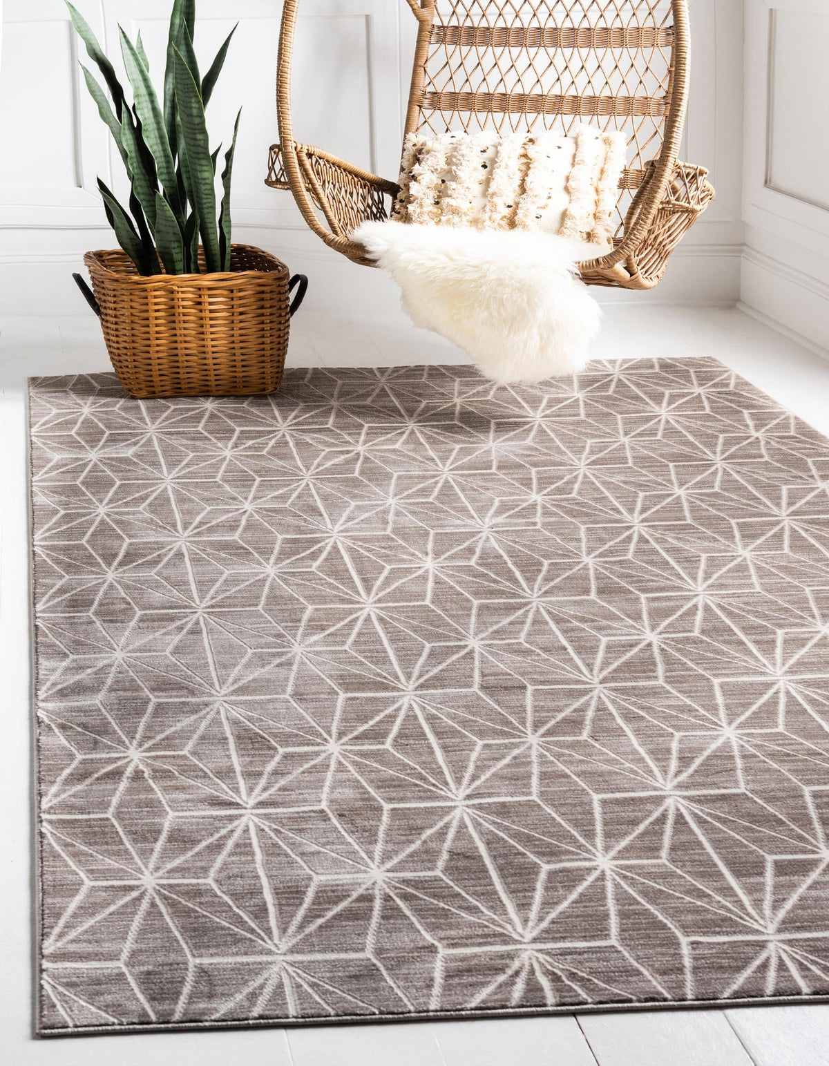 Metro Heights Collection Area Rug -  Hudson Rectangle Brown  lifestyle 7