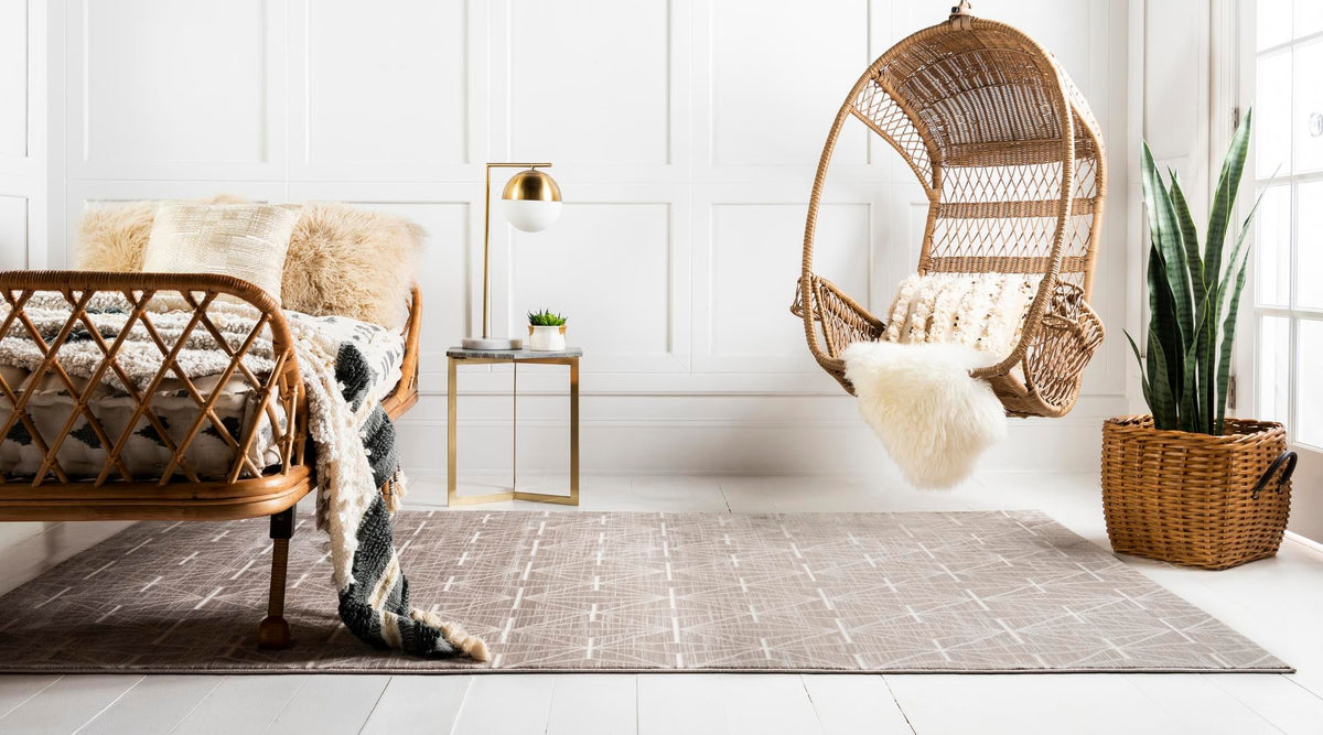 Metro Heights Collection Area Rug -  Hudson Rectangle Brown  lifestyle 15