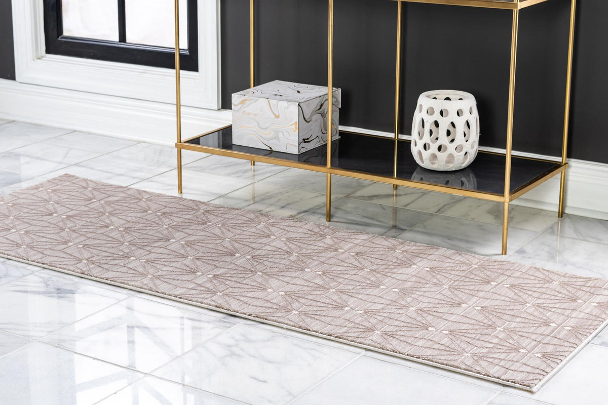 Metro Heights Collection Area Rug -  Hudson Runner Light Brown  lifestyle 91