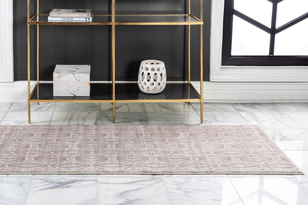 Metro Heights Collection Area Rug -  Hudson Runner Light Brown  lifestyle 107