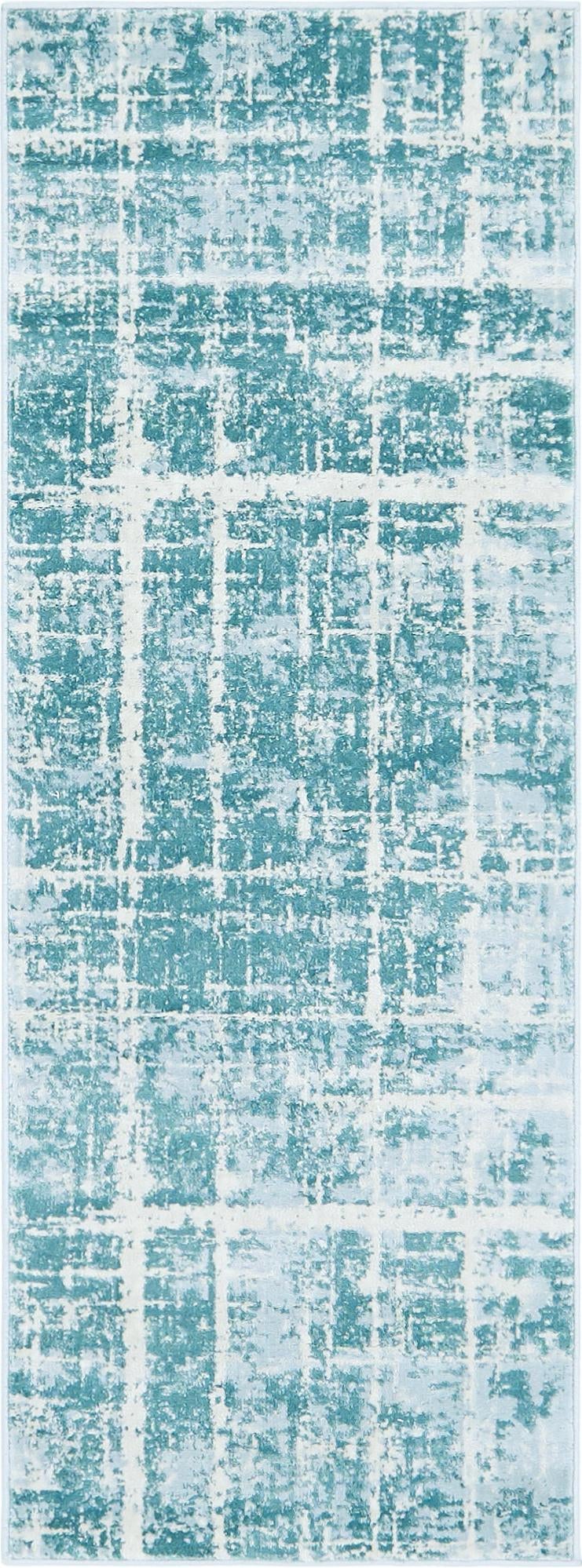 Metro Heights Collection Area Rug -  Flatiron Runner Turquoise  lifestyle 79