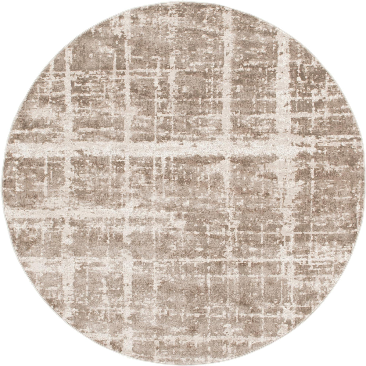 Metro Heights Collection Area Rug -  Flatiron Round Light Brown  lifestyle 73