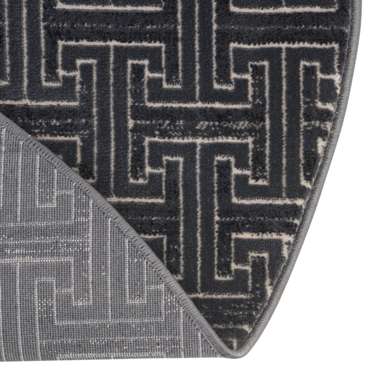 Metro Heights Collection Area Rug -  Hamilton Round Navy Blue  lifestyle 55