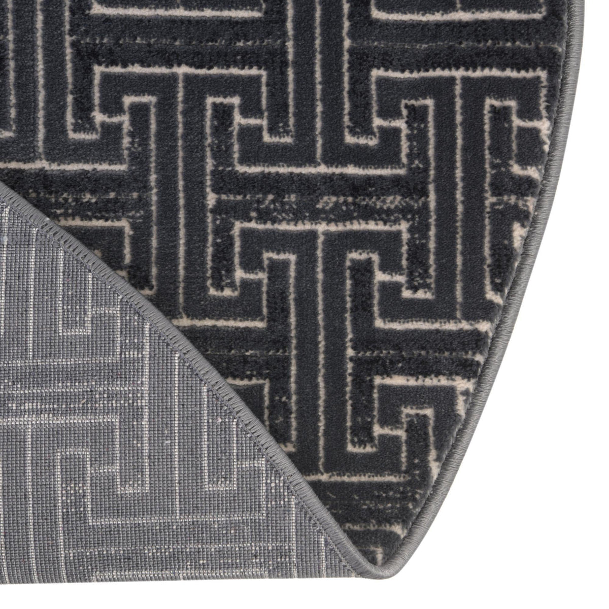 Metro Heights Collection Area Rug -  Hamilton Round Navy Blue  lifestyle 74