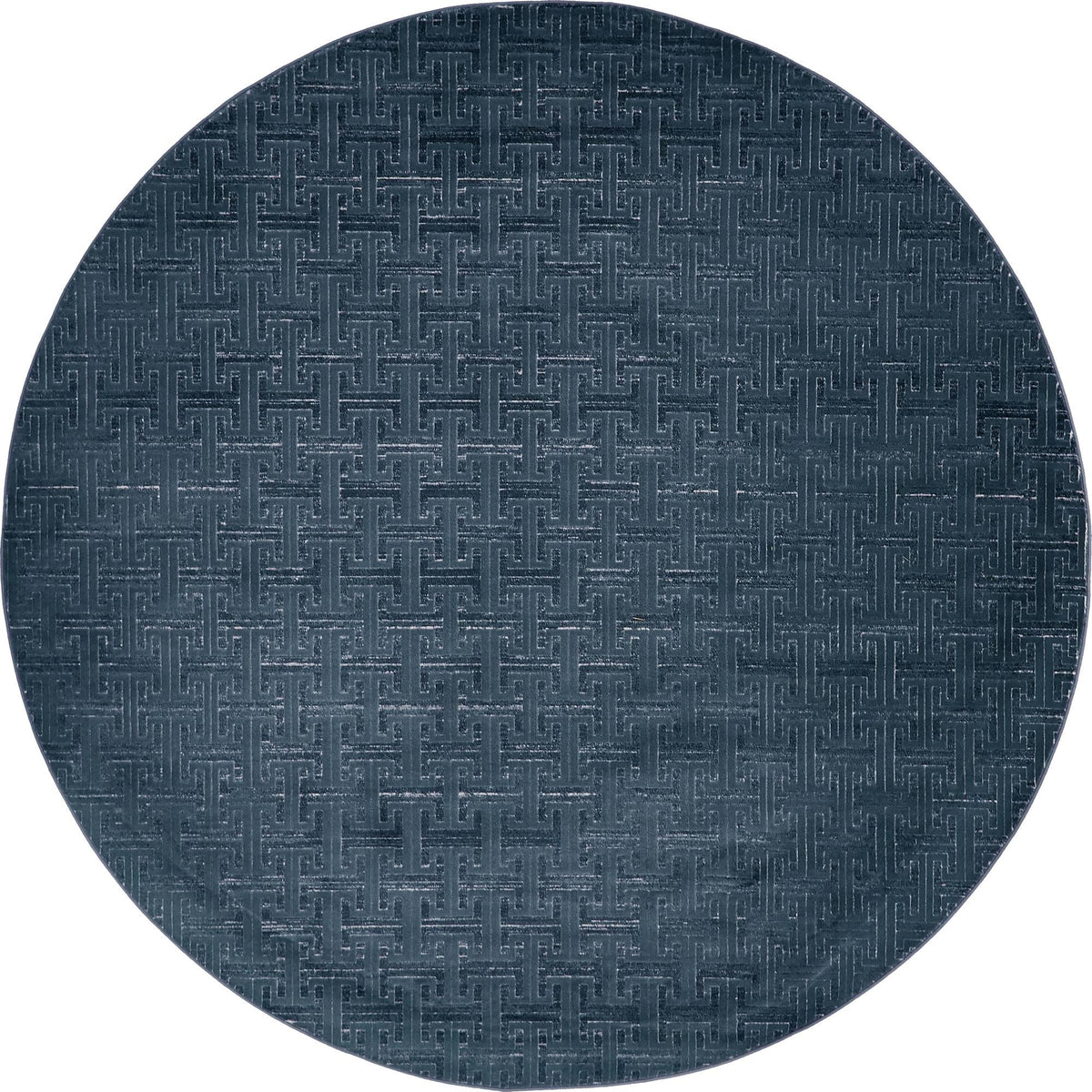 Metro Heights Collection Area Rug -  Hamilton Round Navy Blue  lifestyle 25