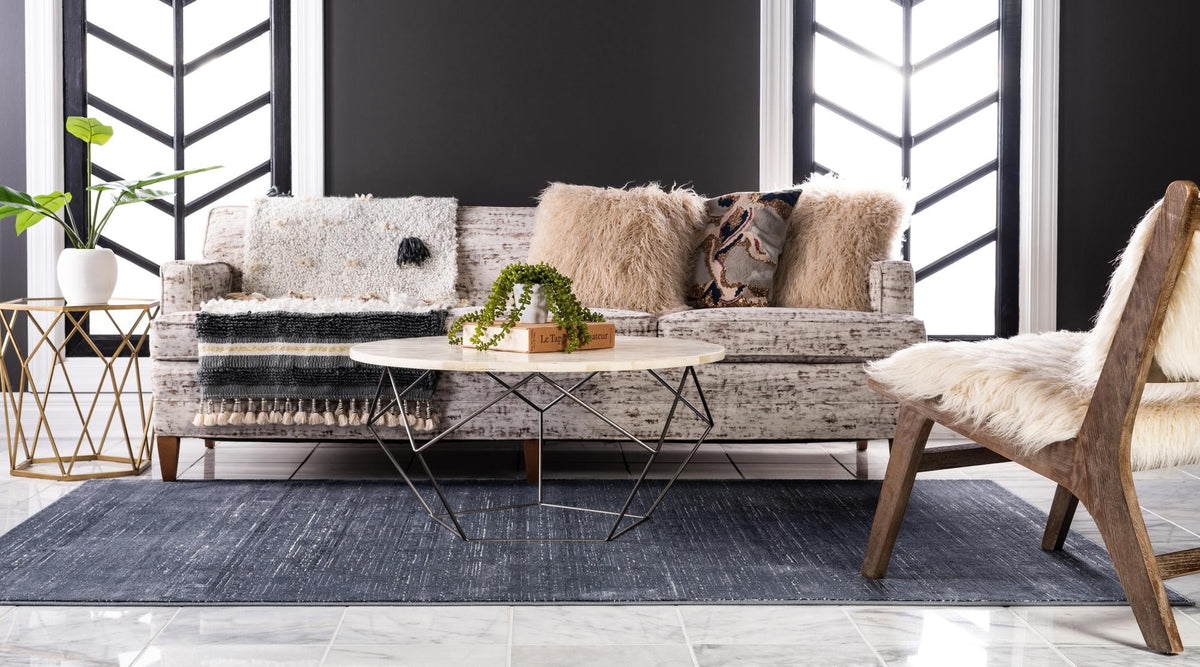 Metro Heights Collection Area Rug -  Hamilton Rectangle Navy Blue  lifestyle 7