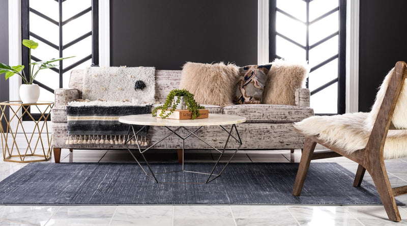 Metro Heights Collection Area Rug -  Hamilton Rectangle Navy Blue  lifestyle 7