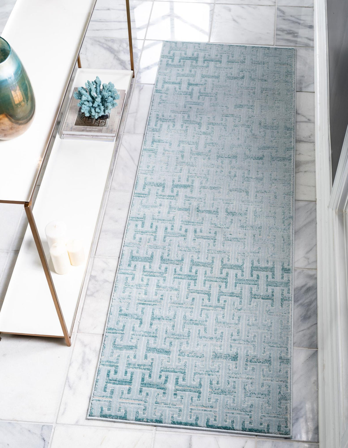Metro Heights Collection Area Rug -  Hamilton Runner Blue  lifestyle 34