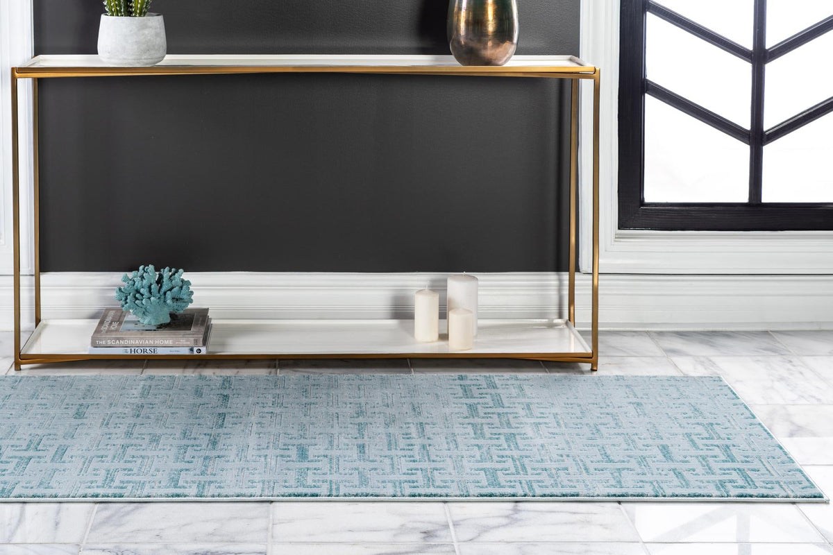 Metro Heights Collection Area Rug -  Hamilton Runner Blue  lifestyle 49
