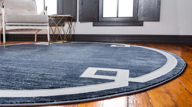 Metro Heights Collection Area Rug -  Bronx Round Navy Blue  lifestyle 88