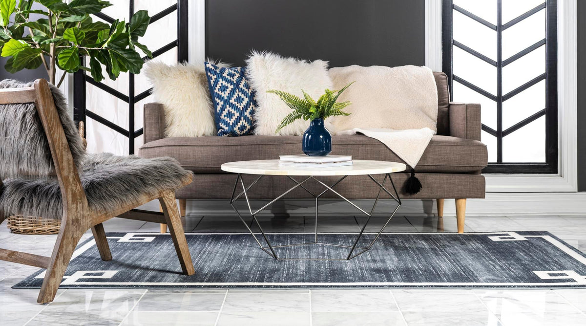 Metro Heights Collection Area Rug -  Bronx Rectangle Navy Blue  lifestyle 17