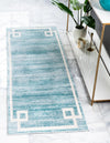 Metro Heights Collection Area Rug -  Bronx Runner Turquoise  lifestyle 60