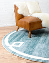 Metro Heights Collection Area Rug -  Bronx Round Turquoise  lifestyle 41