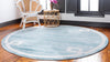 Metro Heights Collection Area Rug -  Bronx Round Turquoise  lifestyle 48