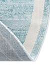 Metro Heights Collection Area Rug -  Bronx Round Turquoise  lifestyle 137