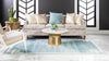 Metro Heights Collection Area Rug -  Bronx Rectangle Turquoise  lifestyle 18