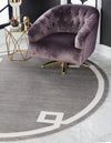 Metro Heights Collection Area Rug -  Bronx Round Gray  lifestyle 61