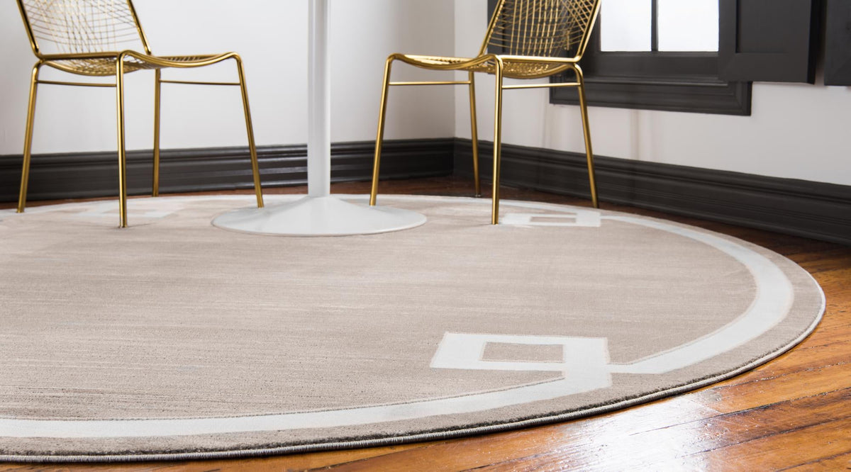 Metro Heights Collection Area Rug -  Bronx Round Light Brown  lifestyle 51