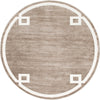 Metro Heights Collection Area Rug -  Bronx Round Light Brown  lifestyle 33