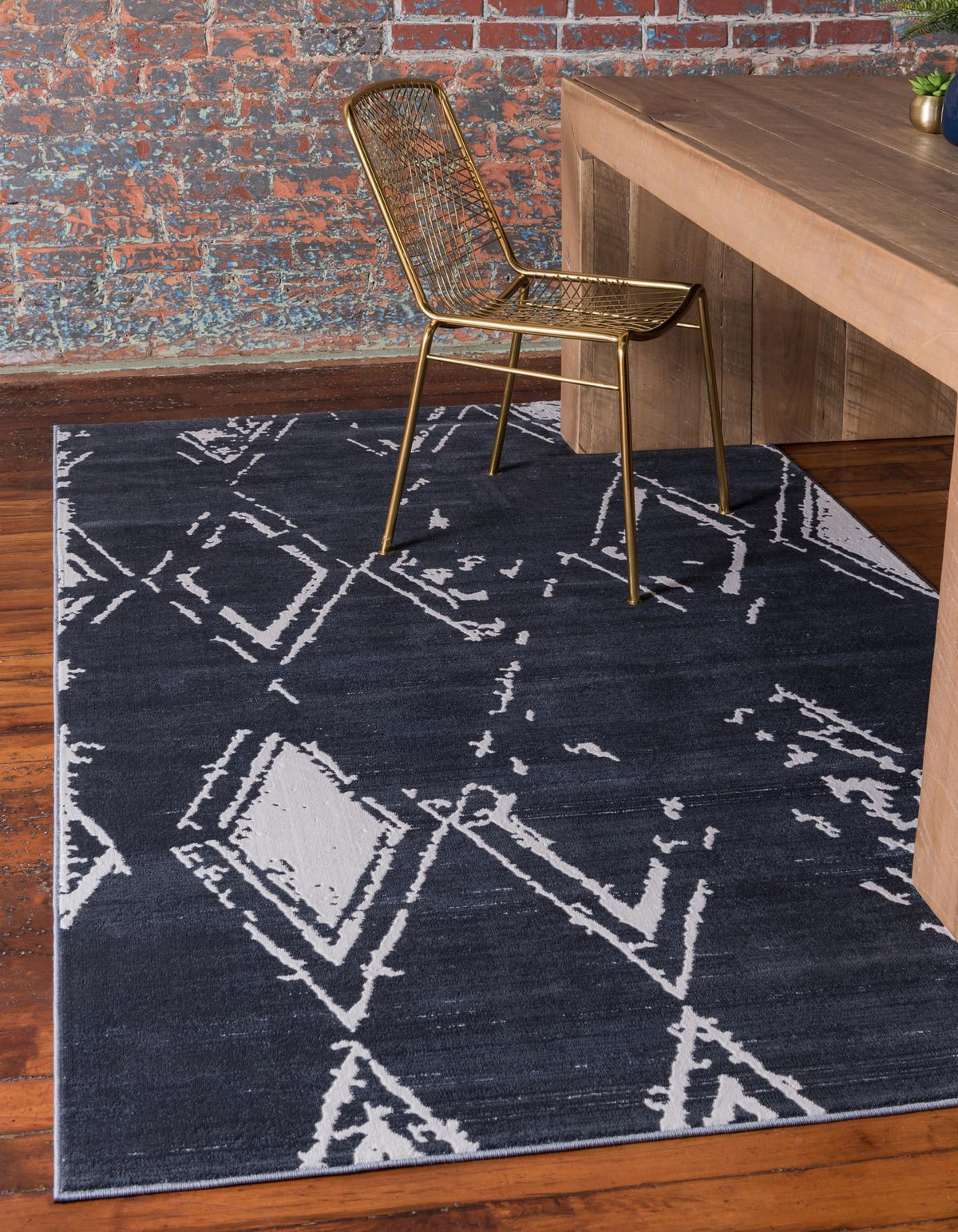 Metro Heights Collection Area Rug -  Madison Rectangle Navy Blue  lifestyle 5