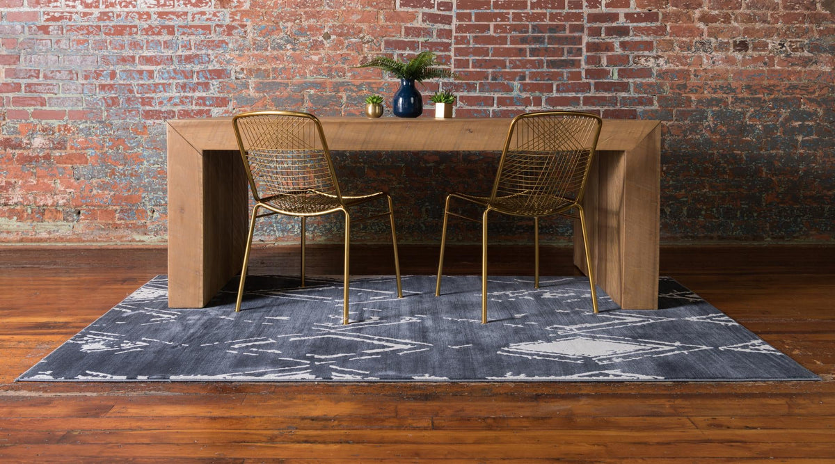 Metro Heights Collection Area Rug -  Madison Rectangle Navy Blue  lifestyle 10