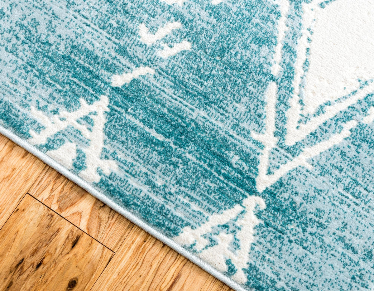 Metro Heights Collection Area Rug -  Madison Runner Turquoise  lifestyle 96