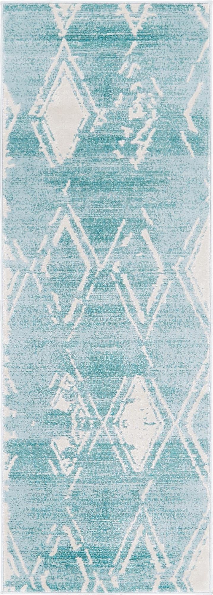Metro Heights Collection Area Rug -  Madison Runner Turquoise  lifestyle 55