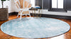 Metro Heights Collection Area Rug -  Madison Round Turquoise  lifestyle 77