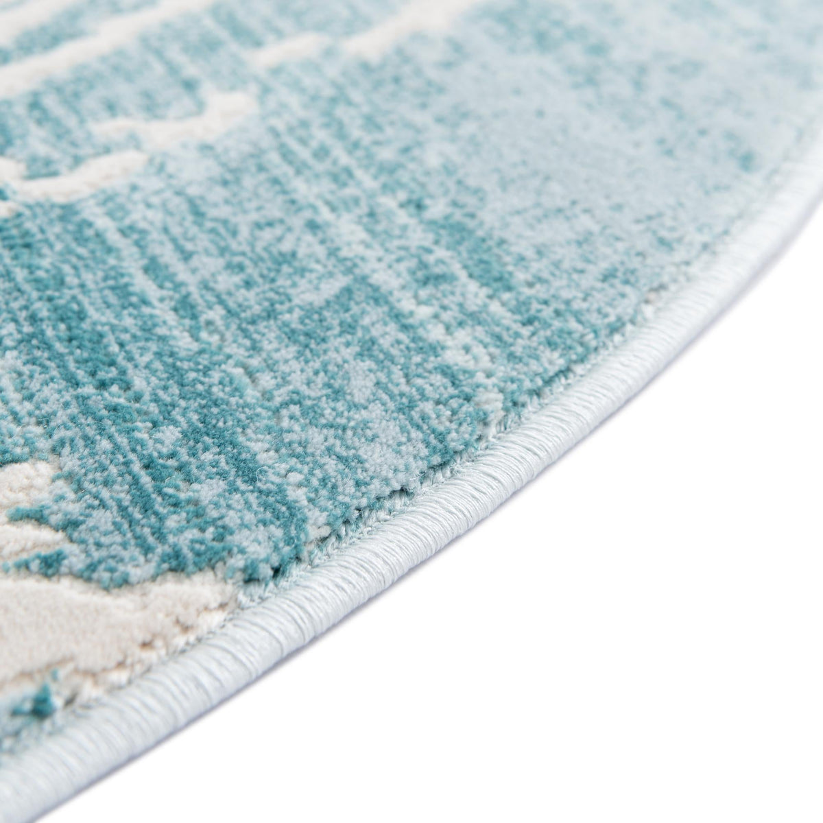 Metro Heights Collection Area Rug -  Madison Round Turquoise  lifestyle 111