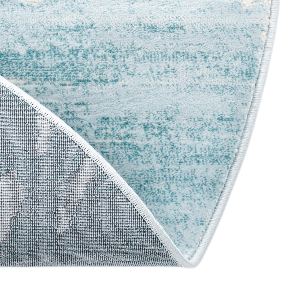 Metro Heights Collection Area Rug -  Madison Round Turquoise  lifestyle 121