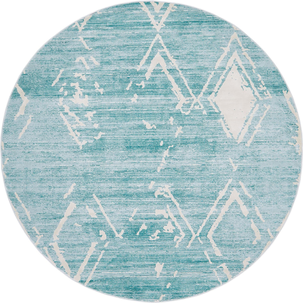 Metro Heights Collection Area Rug -  Madison Round Turquoise  lifestyle 91